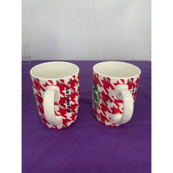 Starbucks Coffee Star Black with Red and What Houndstooth Christmas Coffee Cups - Picture 8 of 13